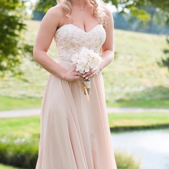 Blush Wedding or Prom Dress - Picture 3 of 5